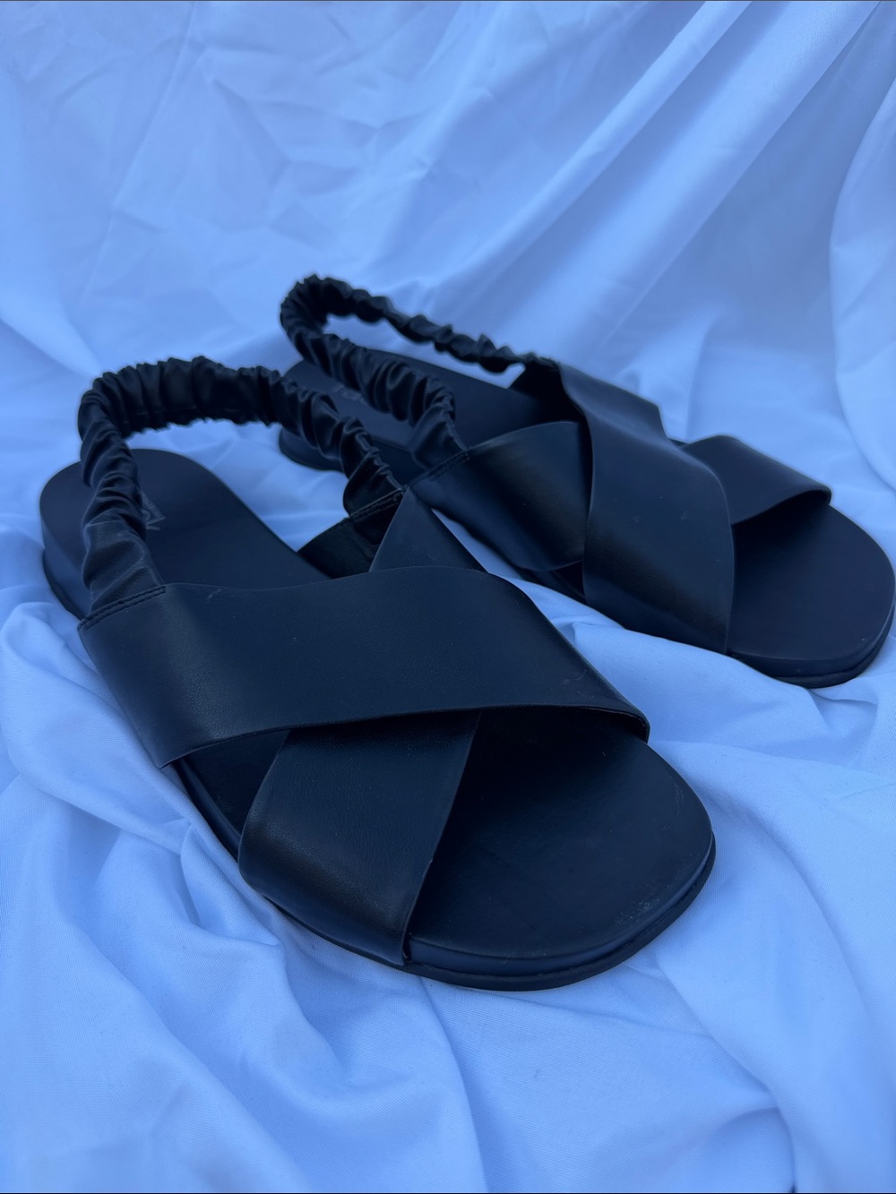 Nordstrom Rack Classic Black Crisscross Slingback Sandals